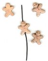 1 15x11mm Ceramic Light Gingerbread Man